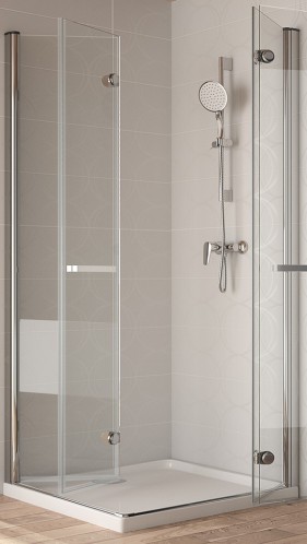 Mampara angular plegable